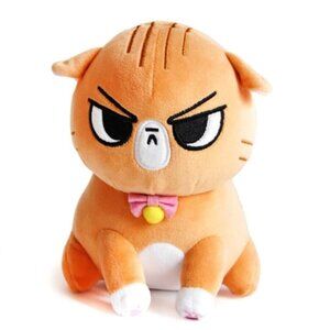Angry Cat Plush - Orange‎ Tabby - with Spirit Fox Hat that Fits Real Cats!